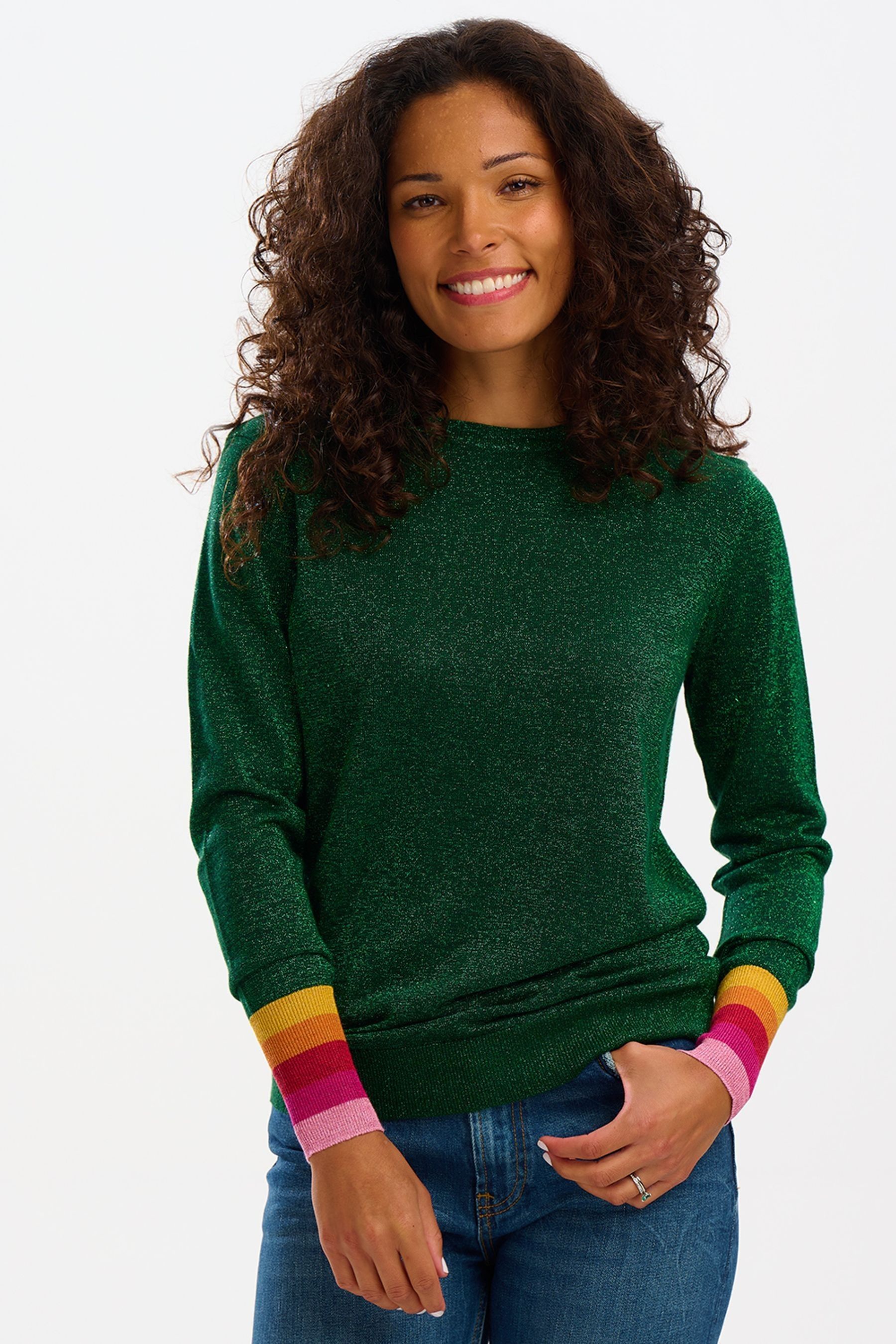Buy Sugarhill Brighton Green Astrid Jumper from Next Luxembourg