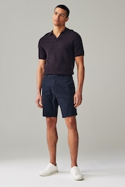 Navy/Charcoal Skinny Fit Stretch Chinos Shorts 2 Pack - Image 3 of 13