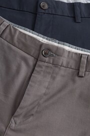 Navy/Charcoal Skinny Fit Stretch Chinos Shorts 2 Pack - Image 9 of 13