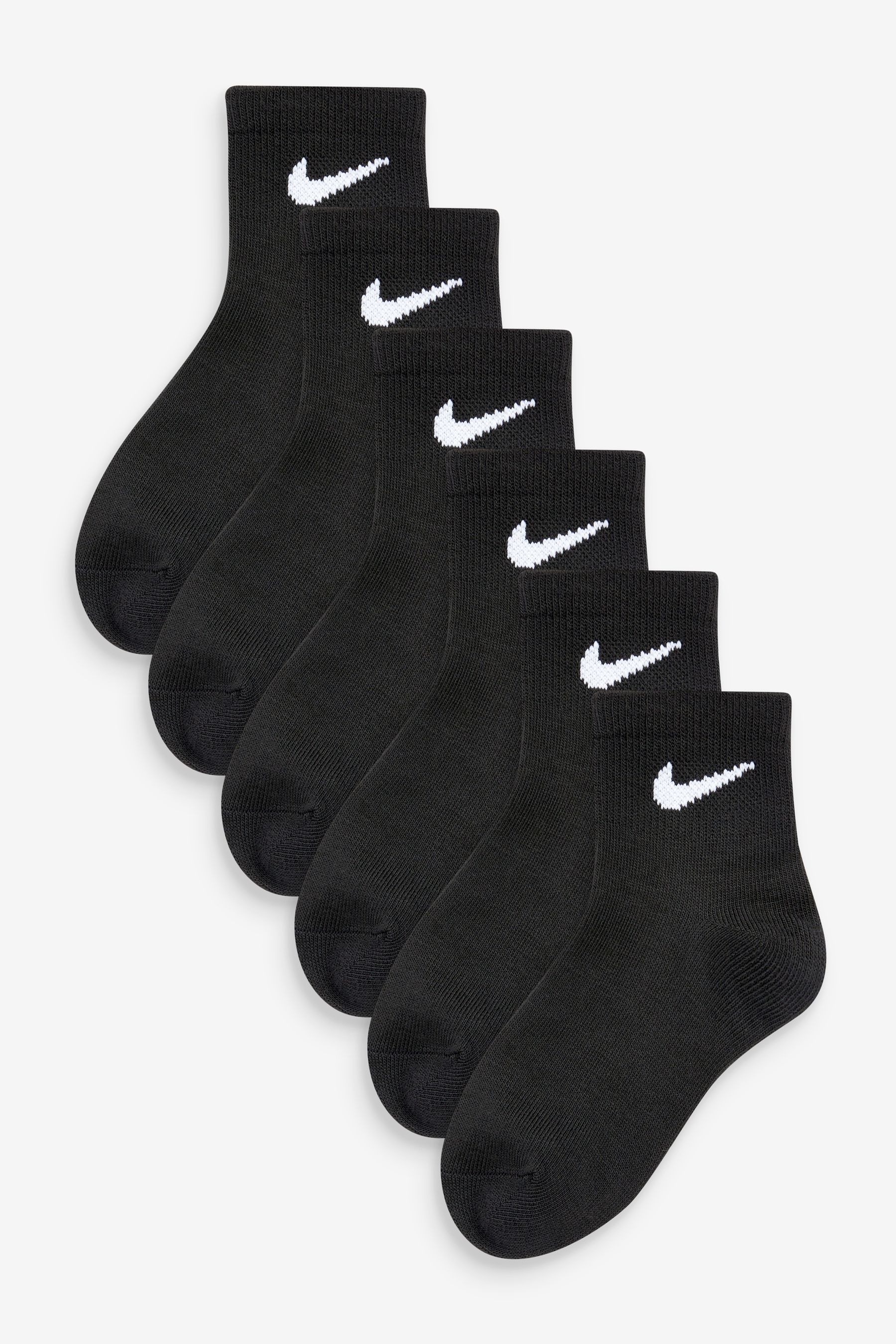 Nike Black Basic Ankle Socks 6 Pack