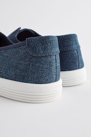 Denim Embroidered Forever Comfort® Laceless Canvas Slip-On Trainers - Image 5 of 9