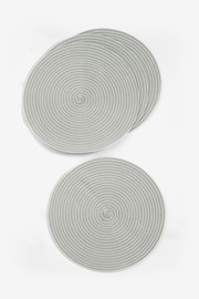 Grey Woven Stripe Placemats Set Of 4 - Image 2 of 3