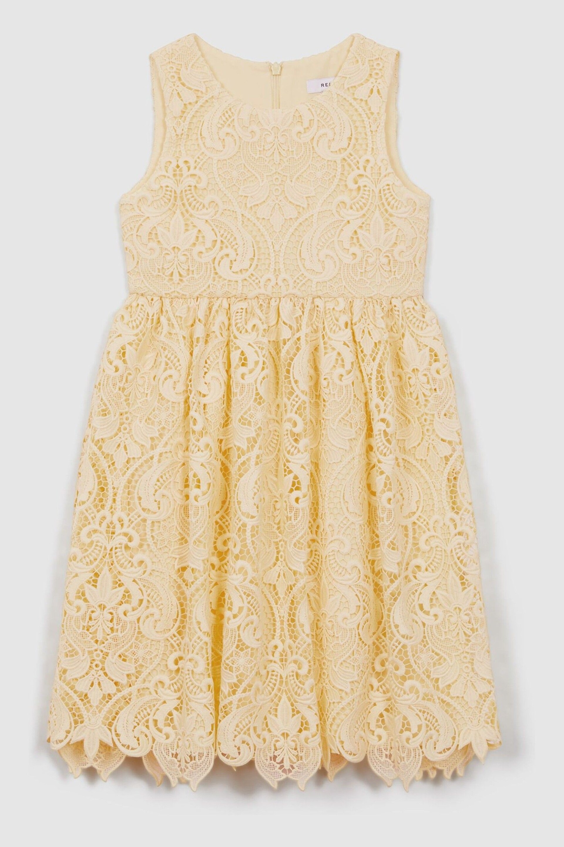 Reiss Lemon Daia Senior Fit-and-Flare Lace Dress - Image 2 of 6