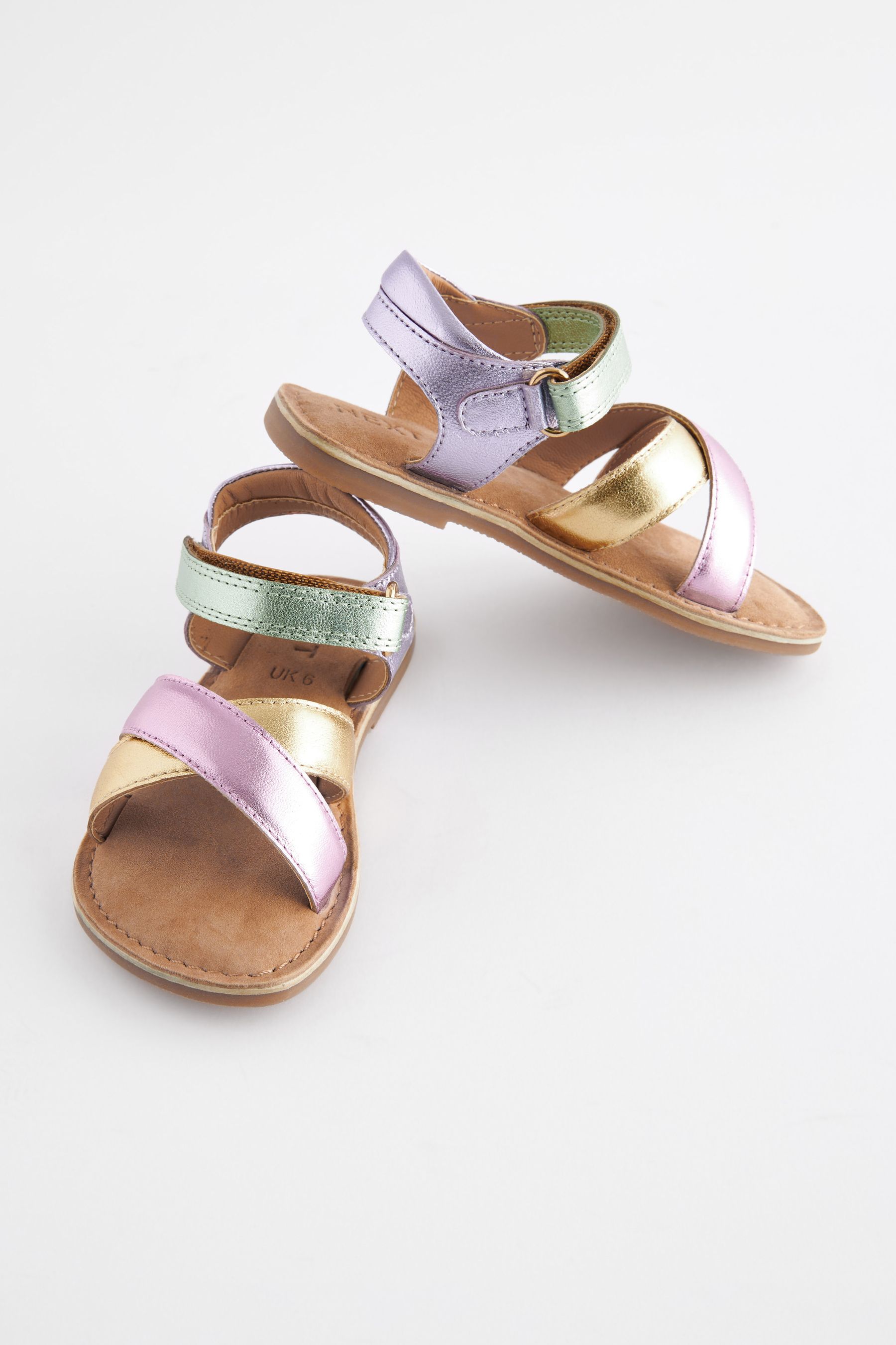 Buy Multi Leather Sandals from Next Ireland