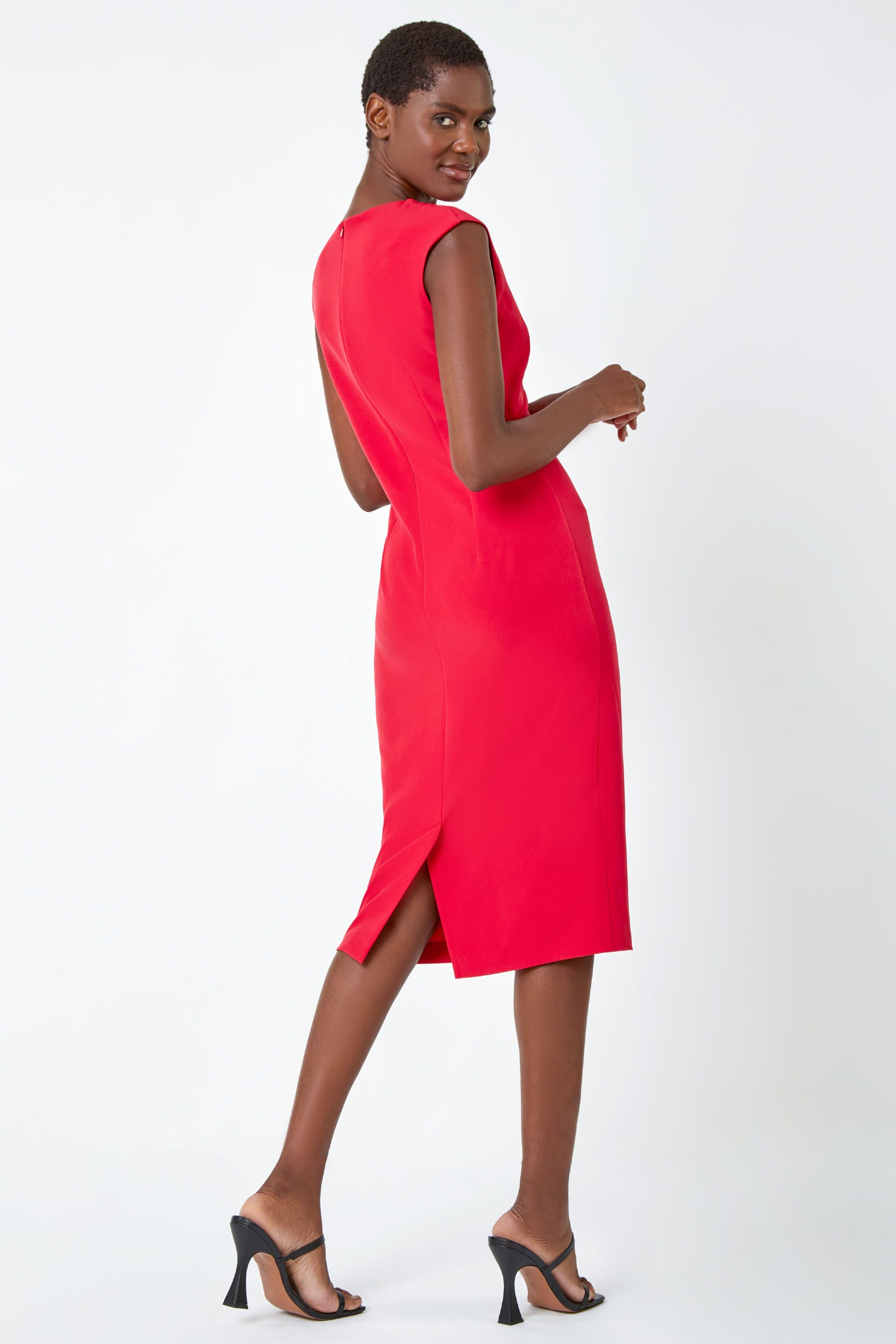 Fitted shift dress deals
