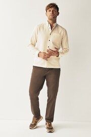 Ecru Cream Waffle Long Sleeve Shirt - Image 2 of 8