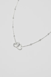 Simply Silver Sterling Silver Tone 925 Interlink Heart Necklace - Image 2 of 2