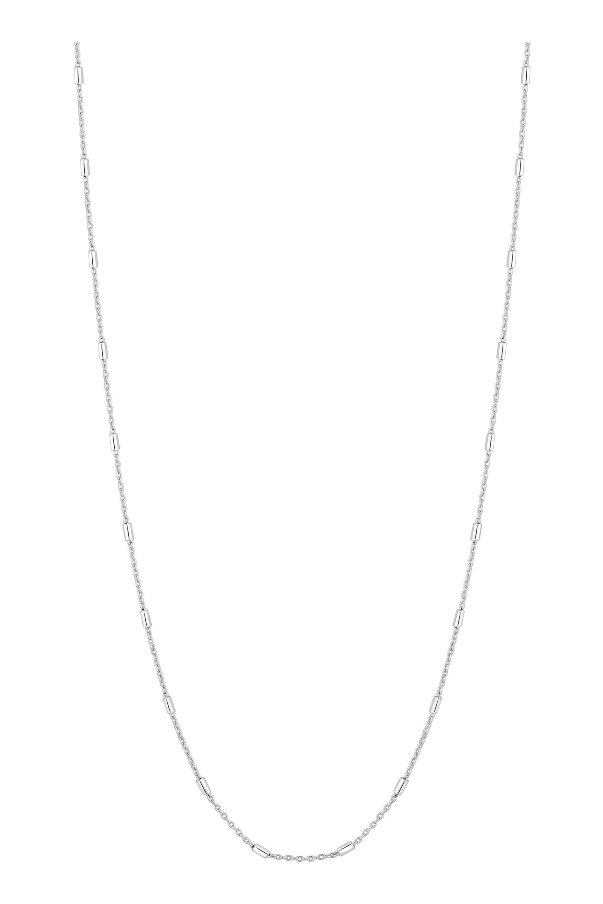 Simply Silver Sterling Silver Fine Station Necklace - Image 1 of 2