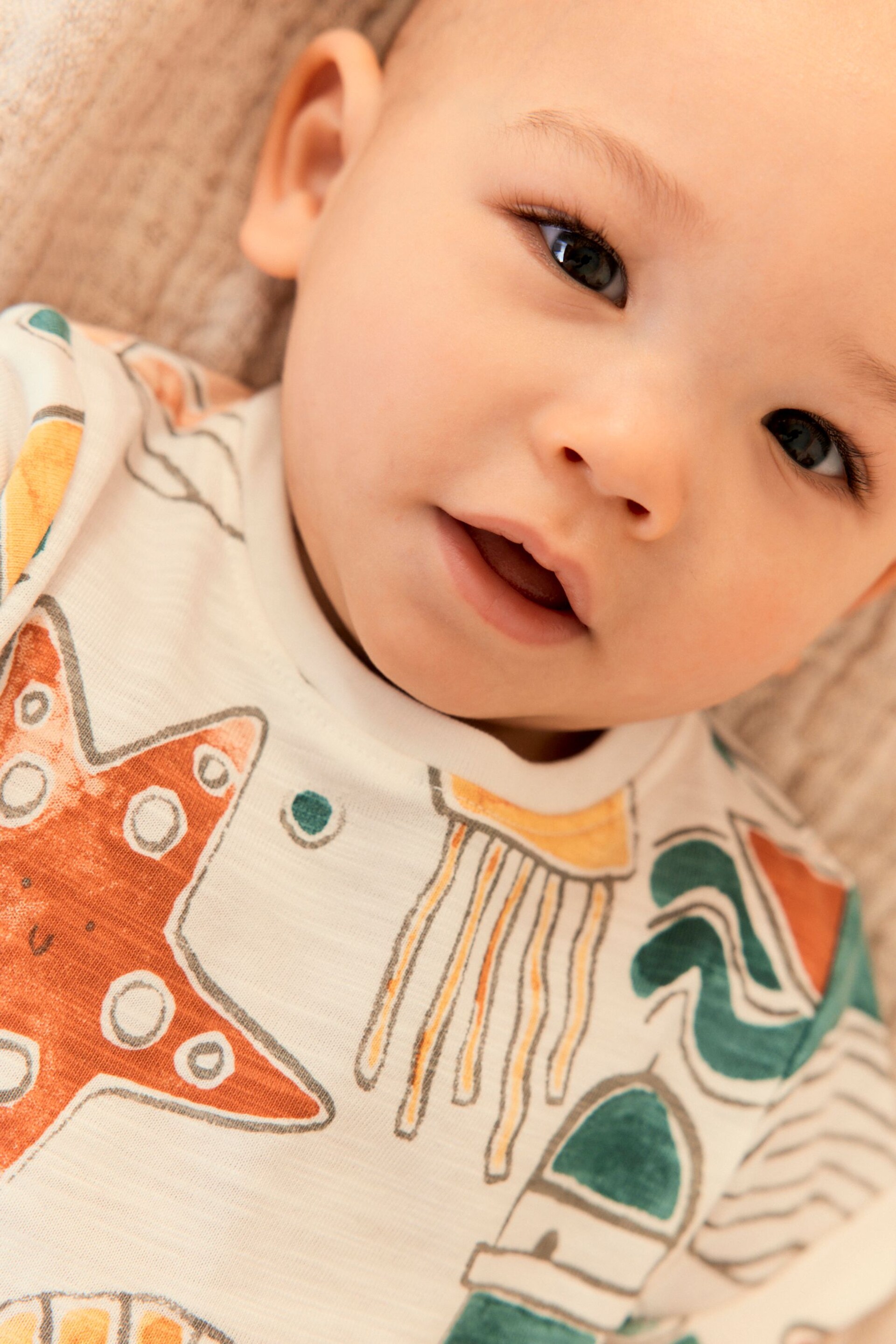 Multi Sea Character Baby Jersey Romper - Image 5 of 12