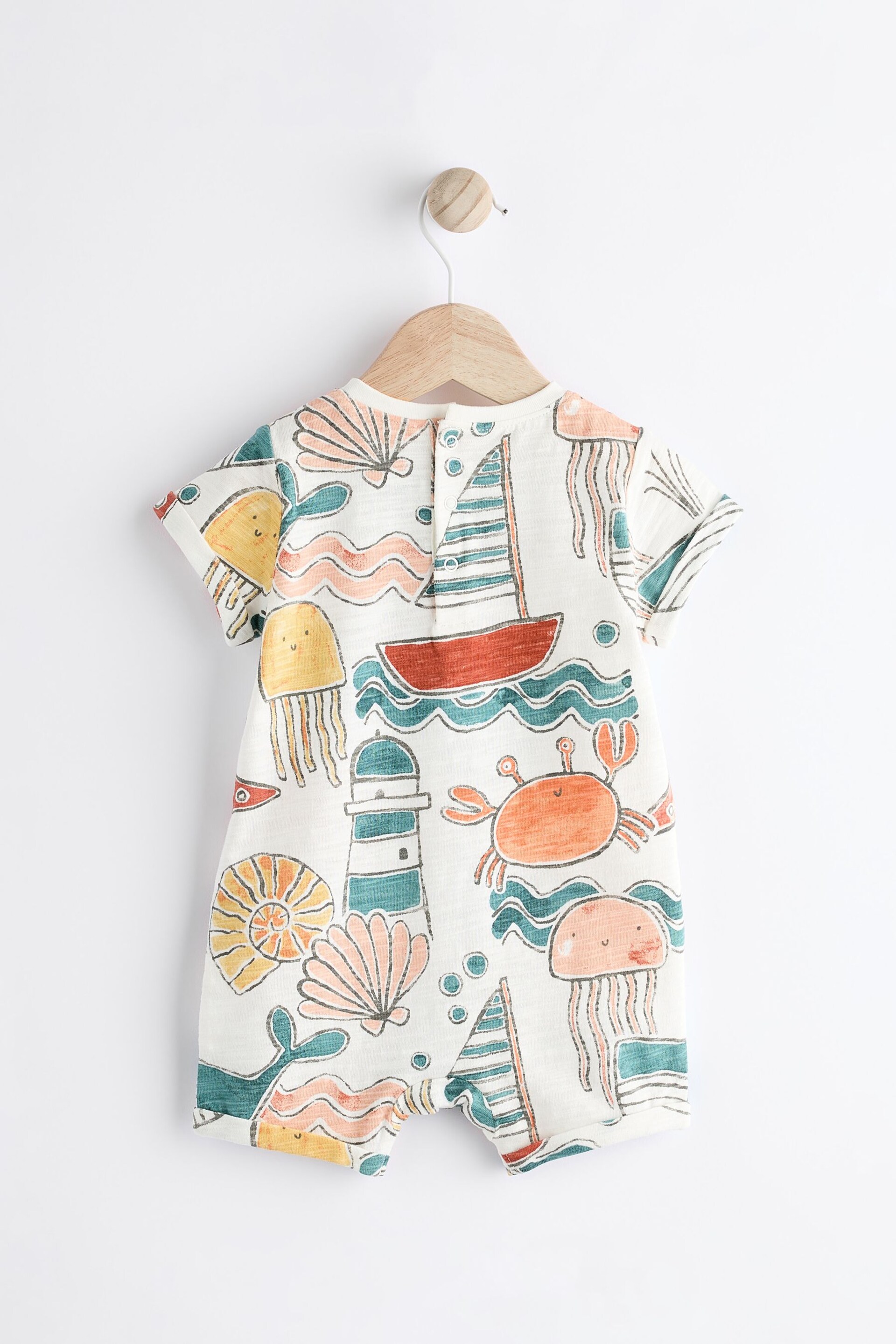Multi Sea Character Baby Jersey Romper - Image 7 of 12