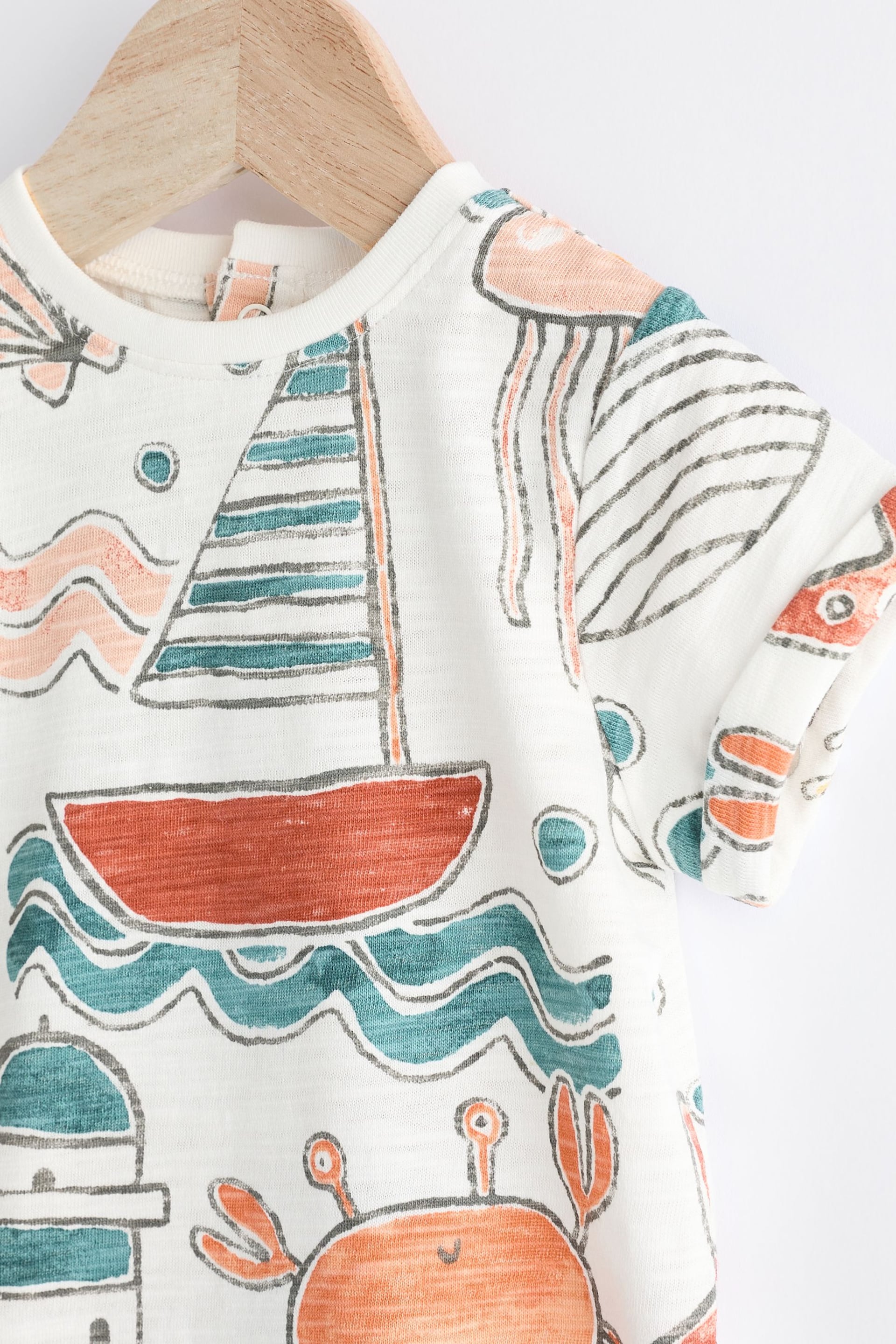 Multi Sea Character Baby Jersey Romper - Image 8 of 12