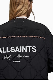 AllSaints Black Phyllis Leppo Liner Jacket - Image 6 of 7