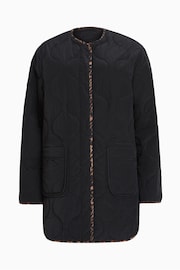AllSaints Black Phyllis Leppo Liner Jacket - Image 7 of 7
