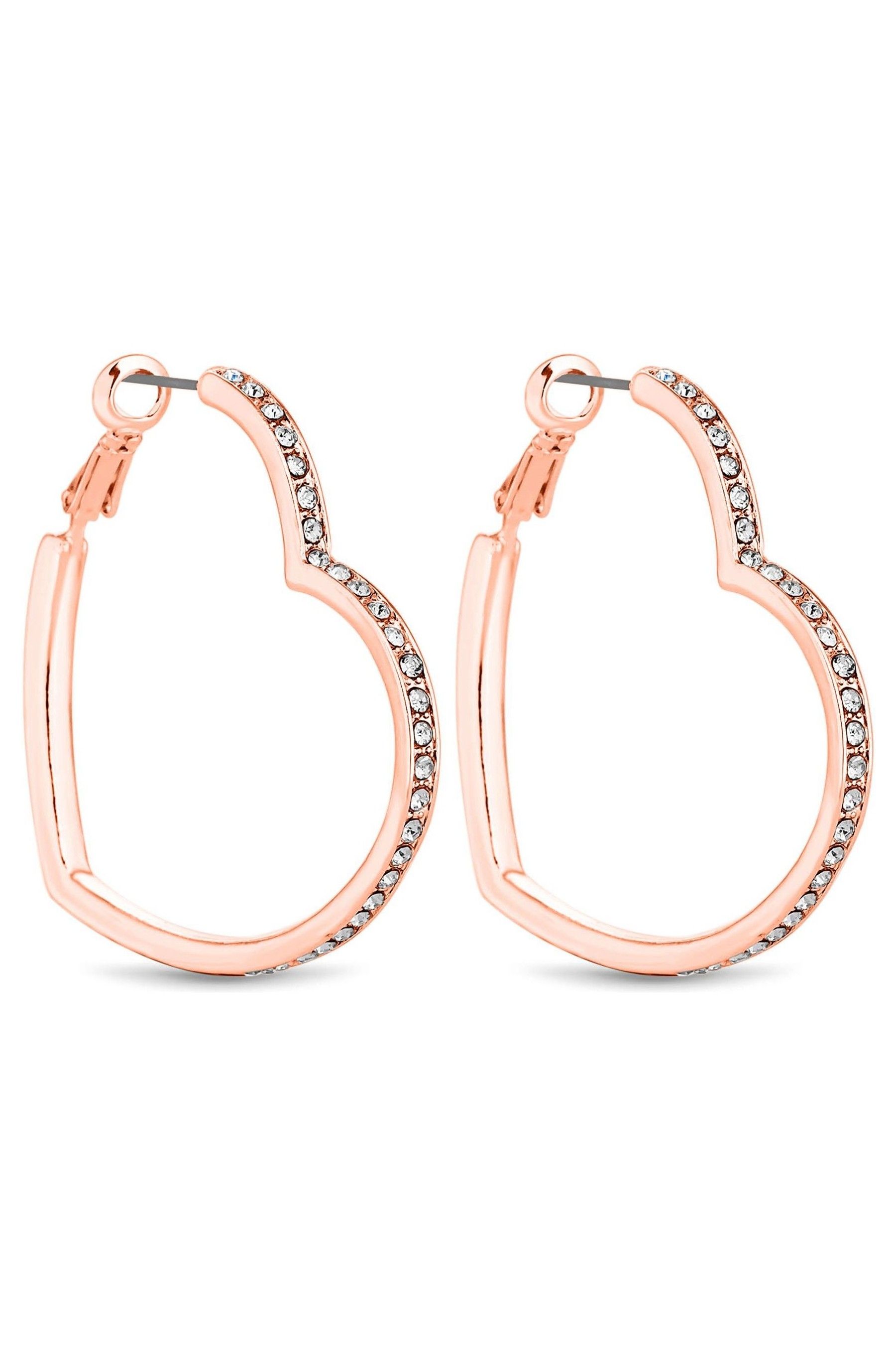 Lipsy heart hoop earrings cheap