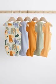 Muted Character Baby Bodysuits 5 Pack - Image 2 of 14