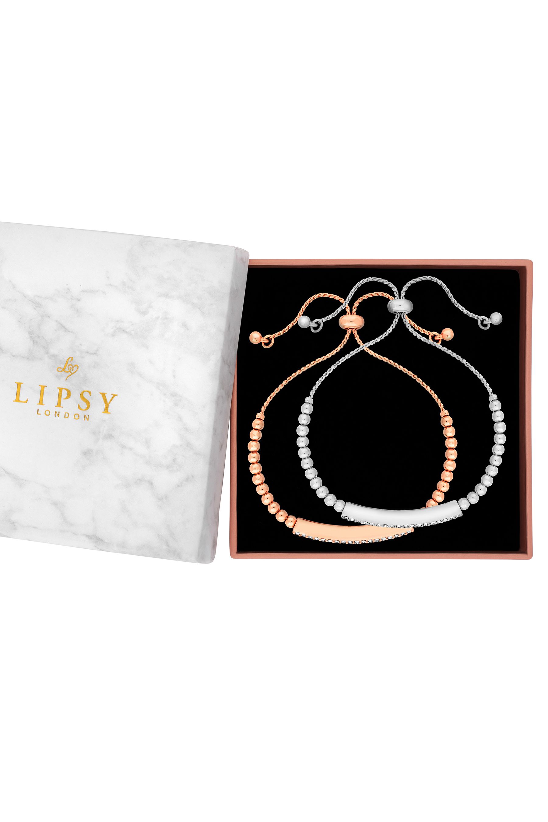 Buy Lipsy Two Tone Bar 2 Pack Toggle Bracelet Gift Boxed from Next United Arab Emirates