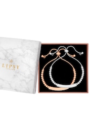 Lipsy Two Tone Bar 2 Pack Toggle Bracelet - Gift Boxed - Image 1 of 4