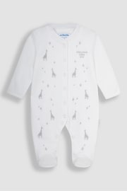 JoJo Maman Bébé Grey 2-Piece Welcome Little One Sleepsuit & Jacket Set - Image 2 of 4