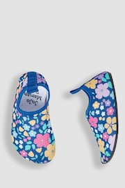 JoJo Maman Bébé Blue Floral Anti-Slip Swim Shoes - Image 3 of 4