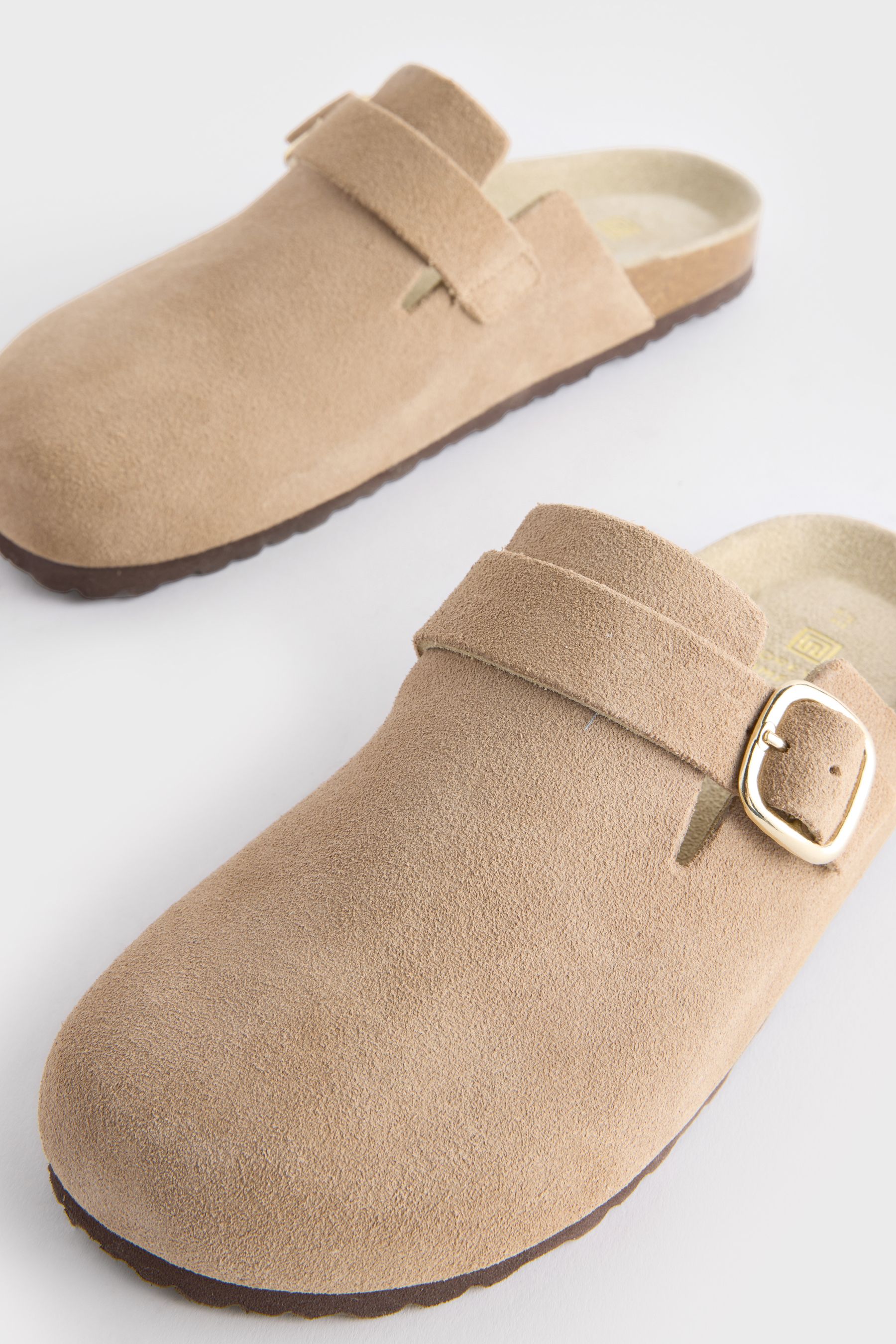 Buy Neutral Forever Comfort Leather Footbed Clogs from Next Luxembourg