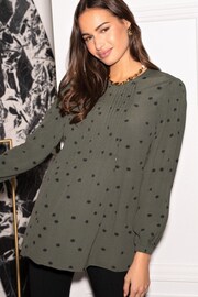 Seraphine Green Pintuck Top - Image 1 of 8