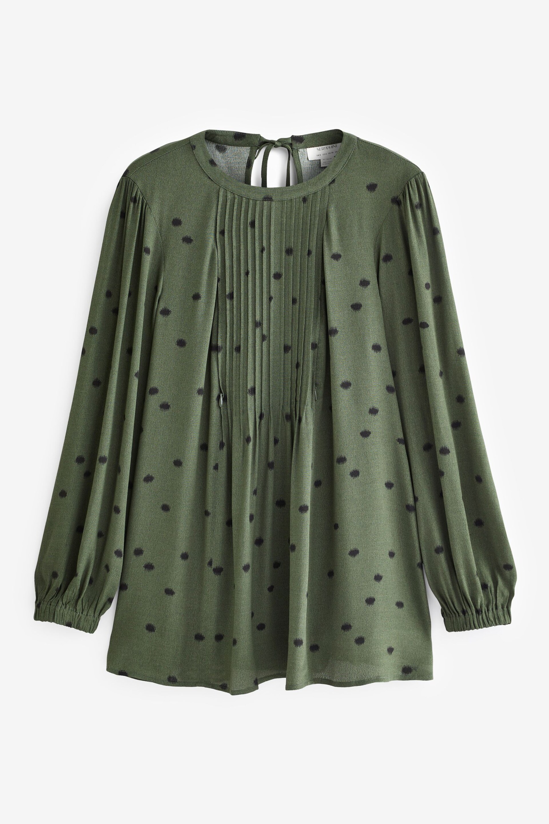 Seraphine Green Pintuck Top - Image 8 of 8