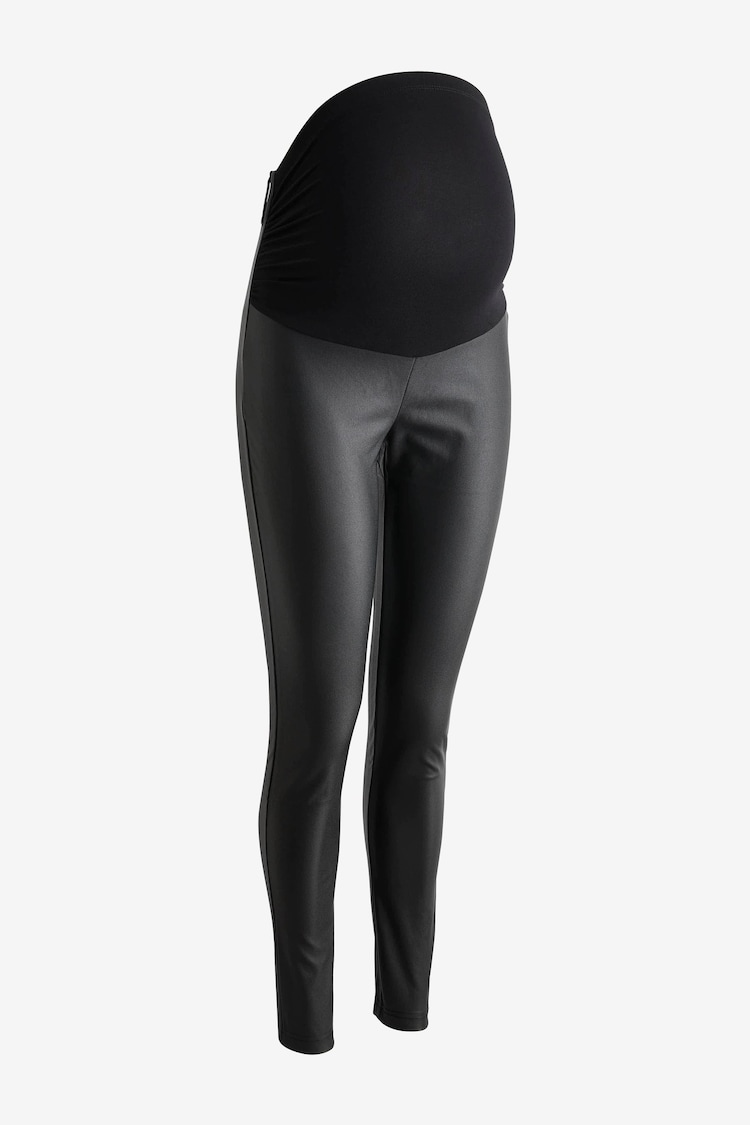 Seraphine Black Coated maternity Leggings - Image 7 of 7