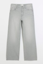 River Island Grey High Rise 90's Straight Leg Jeans - Image 5 of 6