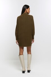 River Island Green Cosy Jumper Dress - Image 2 of 6