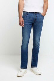 River Island Blue Medium Wash Skinny Jeans - Image 1 of 6