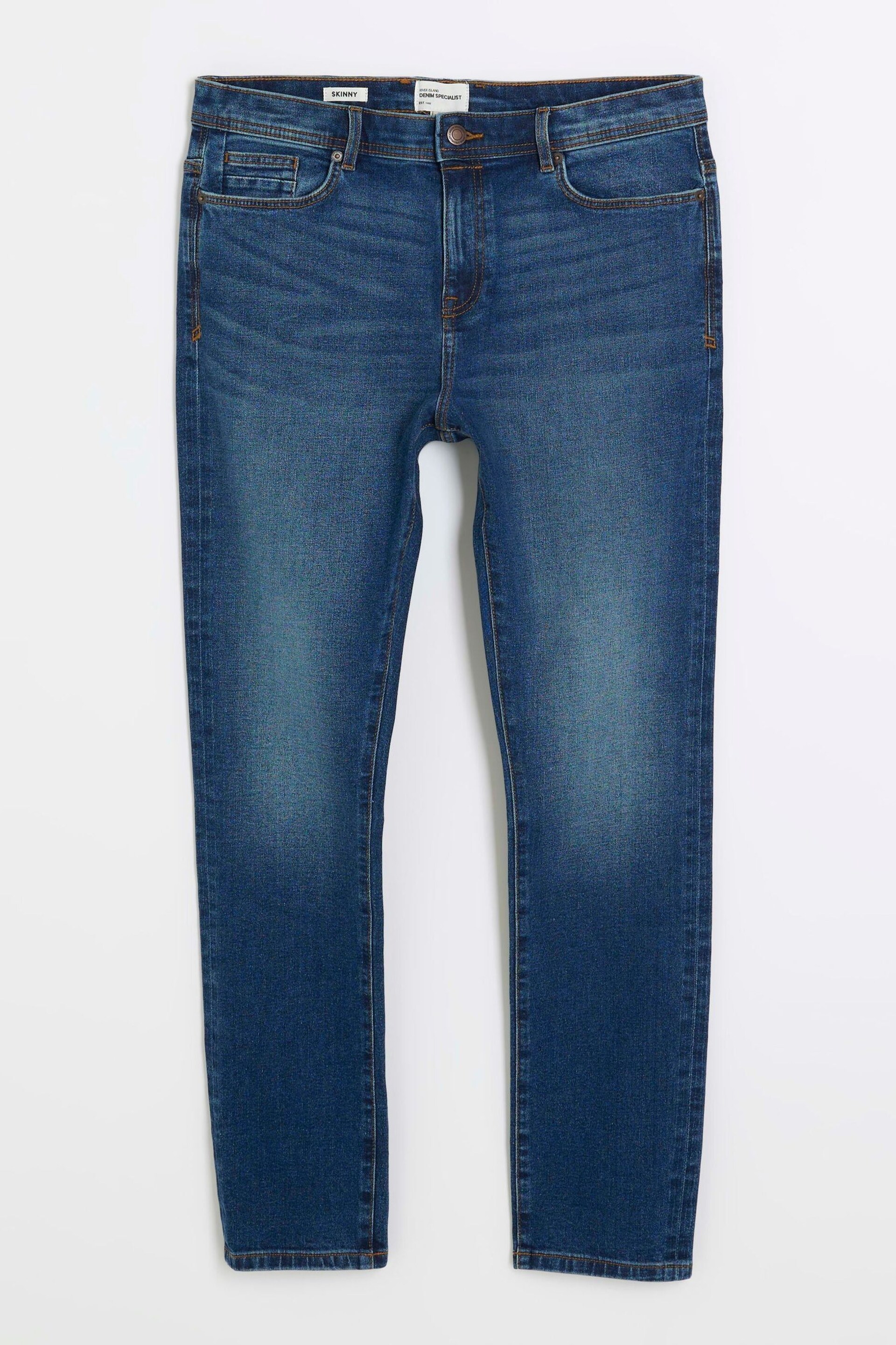 River Island Blue Medium Wash Skinny Jeans - Image 5 of 6