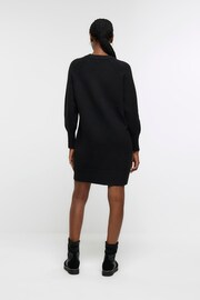 River Island Black Cosy Jumper Dress - Image 3 of 5