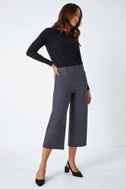 Roman Grey Cropped Stretch Culottes - Image 4 of 5