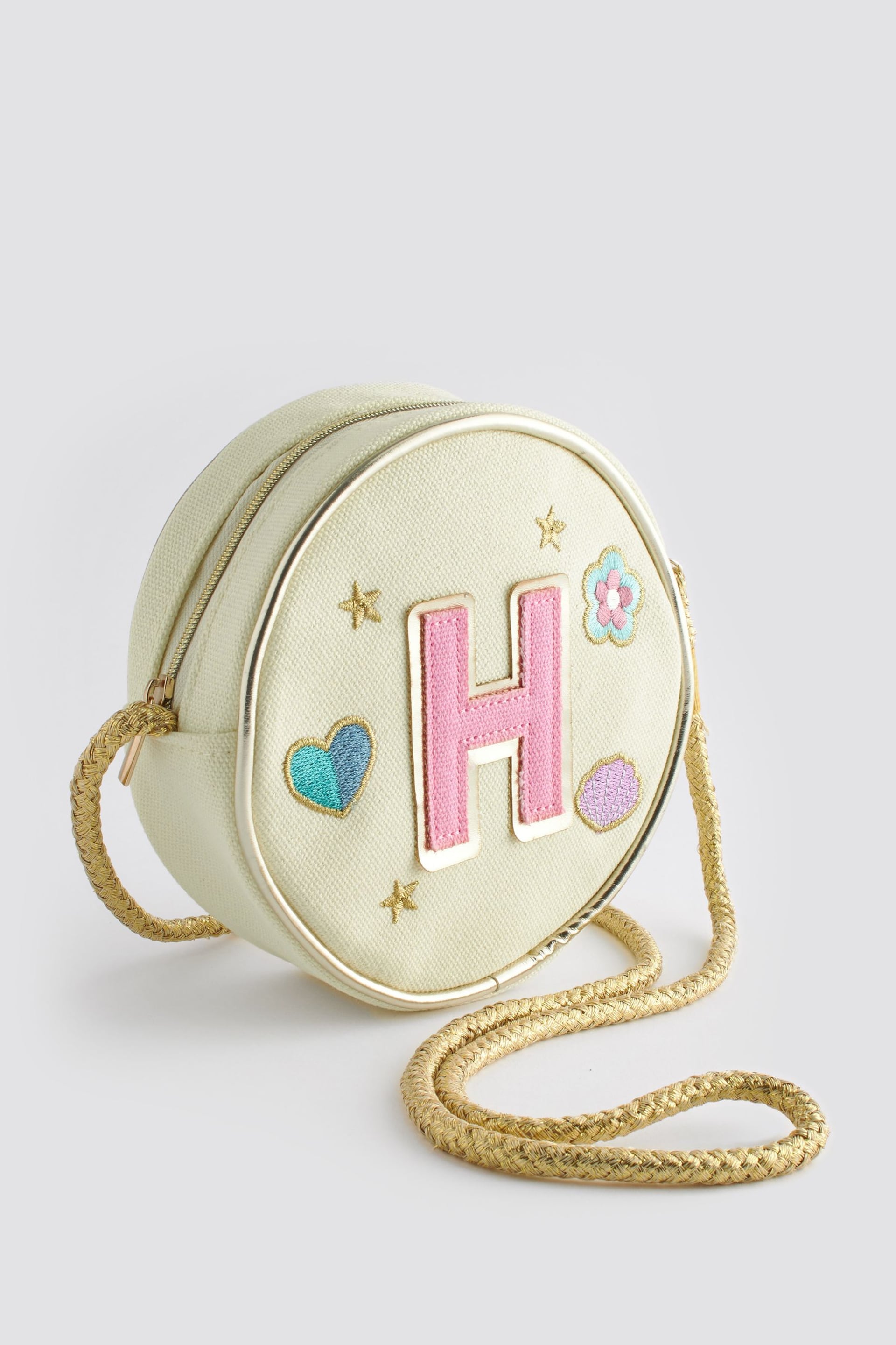 Cream H Initial Patch Canvas Bag - Image 1 of 6