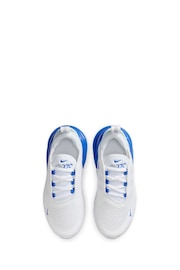 Nike White/Royal Blue Air Max 270 Junior Trainers - Image 10 of 10