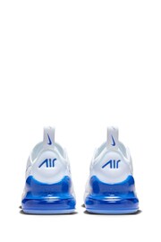 Nike White/Royal Blue Air Max 270 Junior Trainers - Image 3 of 10