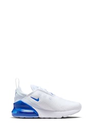 Nike White/Royal Blue Air Max 270 Junior Trainers - Image 4 of 10
