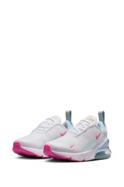 Nike White/Pink Air Max 270 Little Kids' Shoe - Image 3 of 8