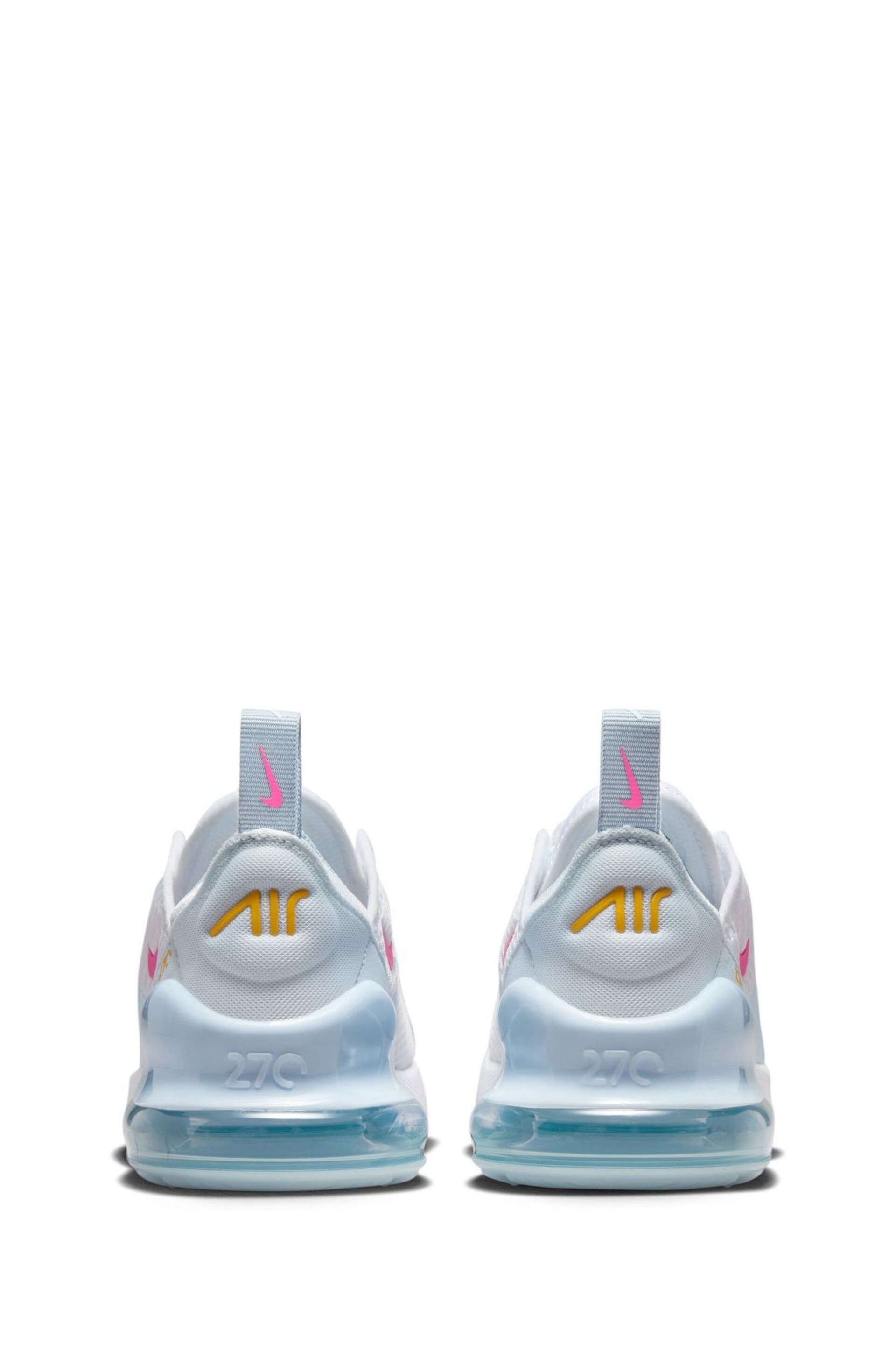 Nike White/Pink Air Max 270 Little Kids' Shoe - Image 4 of 8