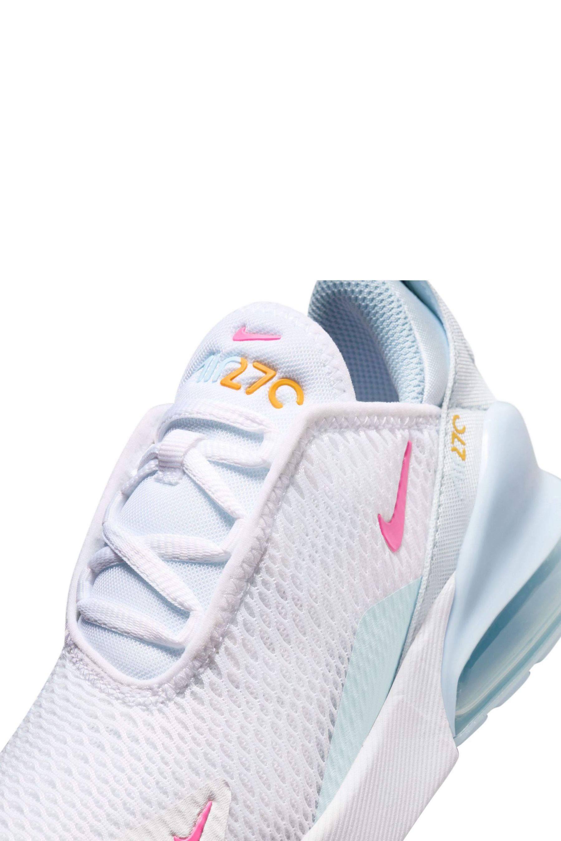 Buy Nike White Pink Air Max 270 Junior Trainers from Next Germany