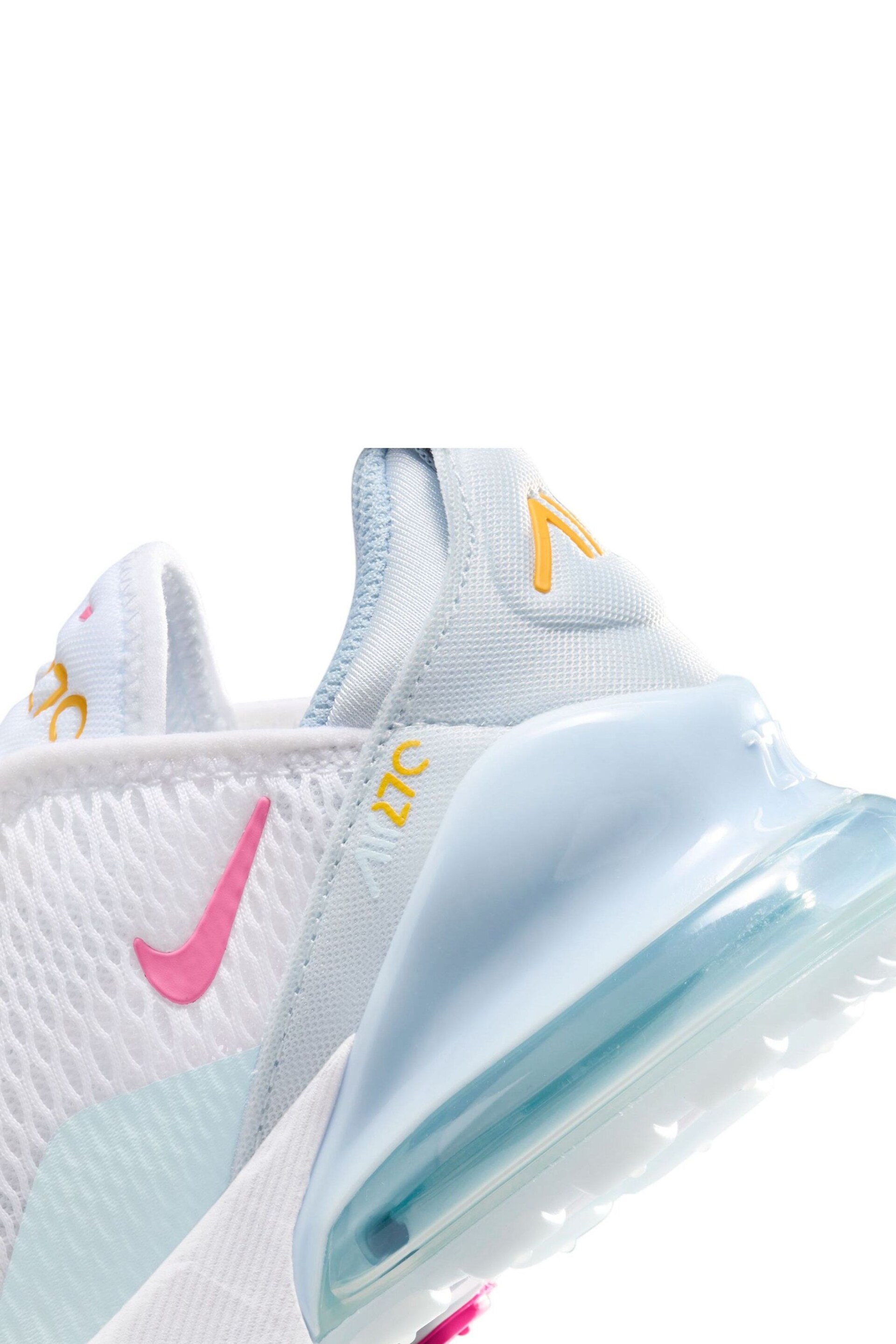 Nike White/Pink Air Max 270 Little Kids' Shoe - Image 8 of 8
