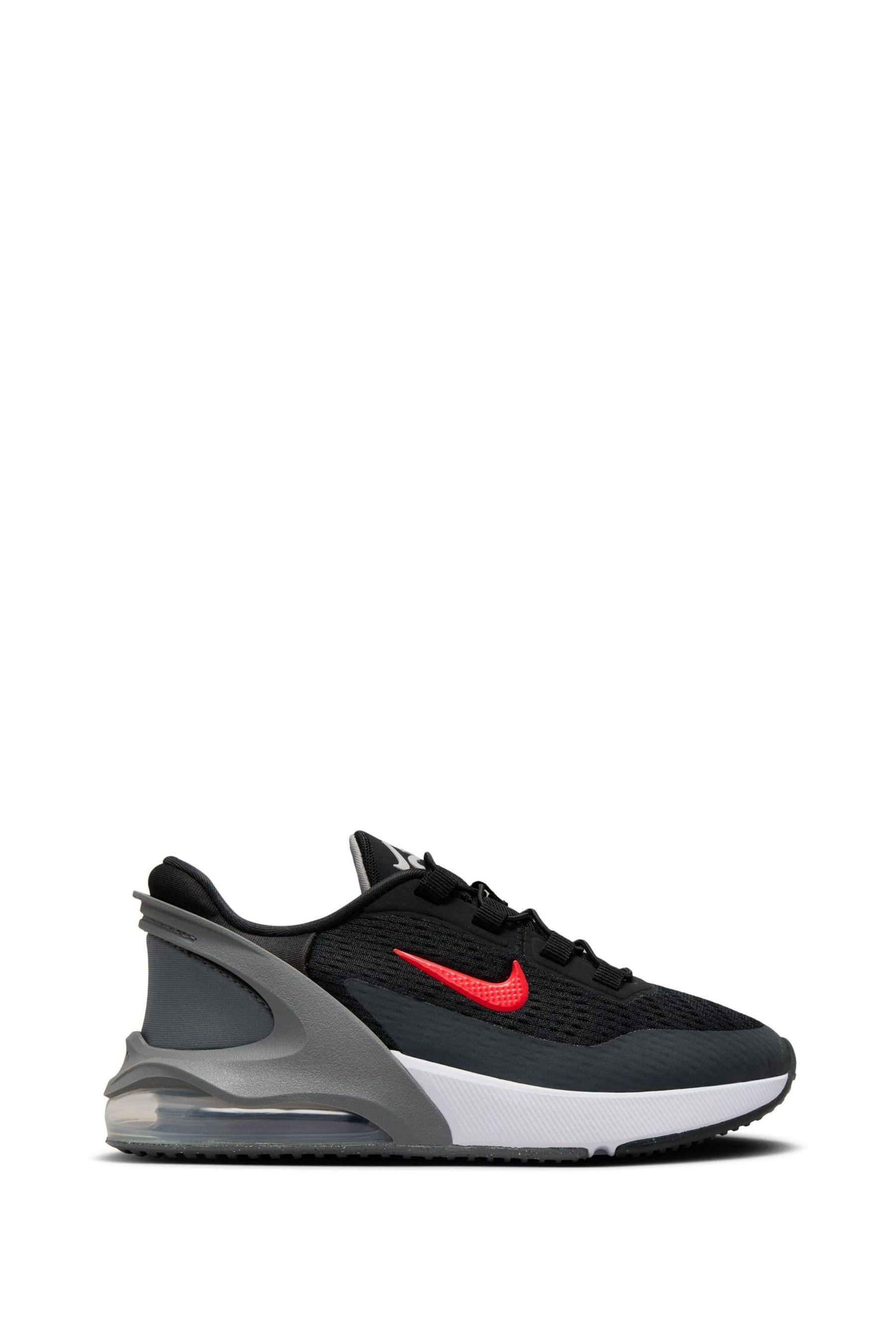 Nike junior air max 270 trainer black / grey / crimson clearance