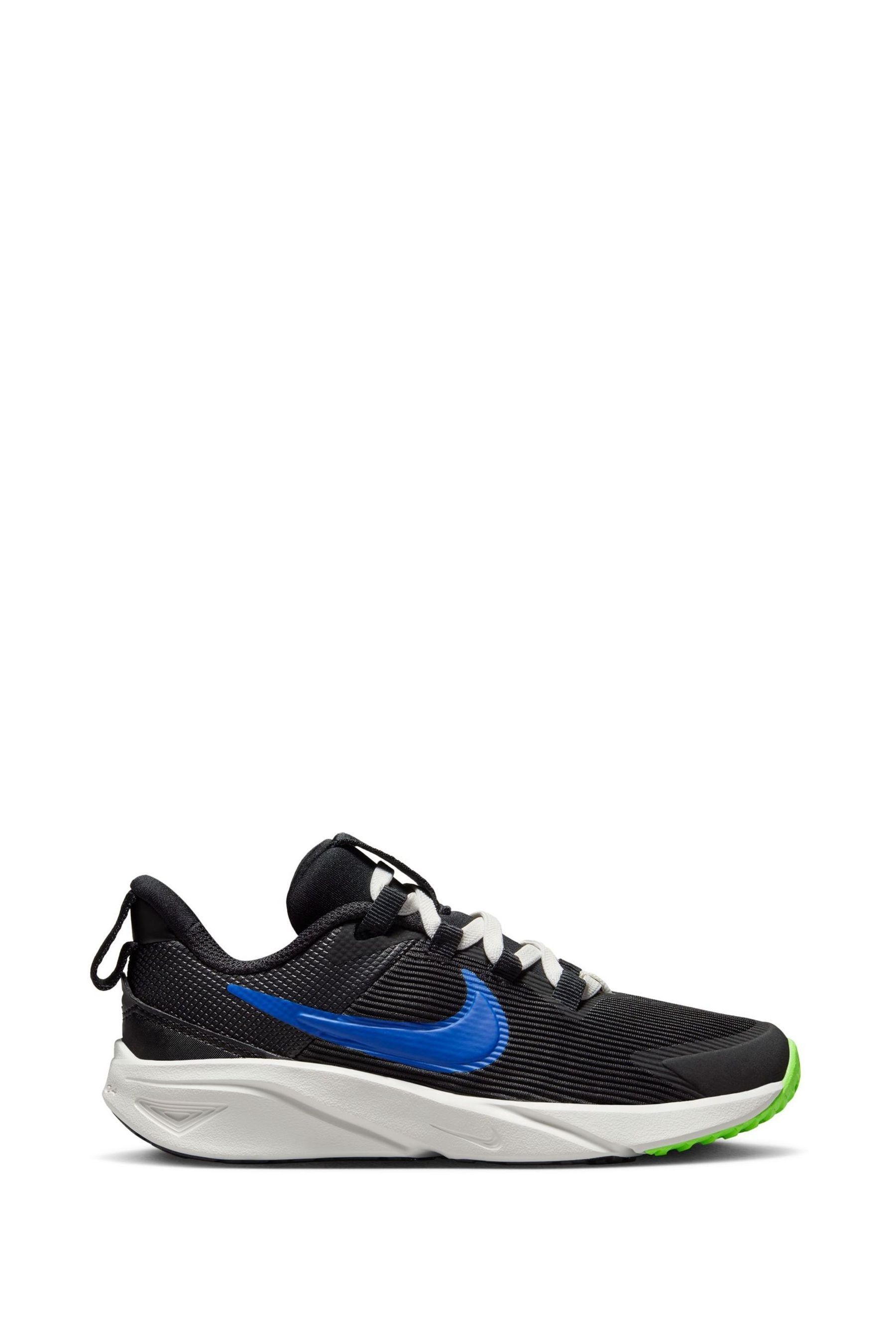 Buy Nike Black Blue Junior Star Runner 4 Trainers from Next Luxembourg