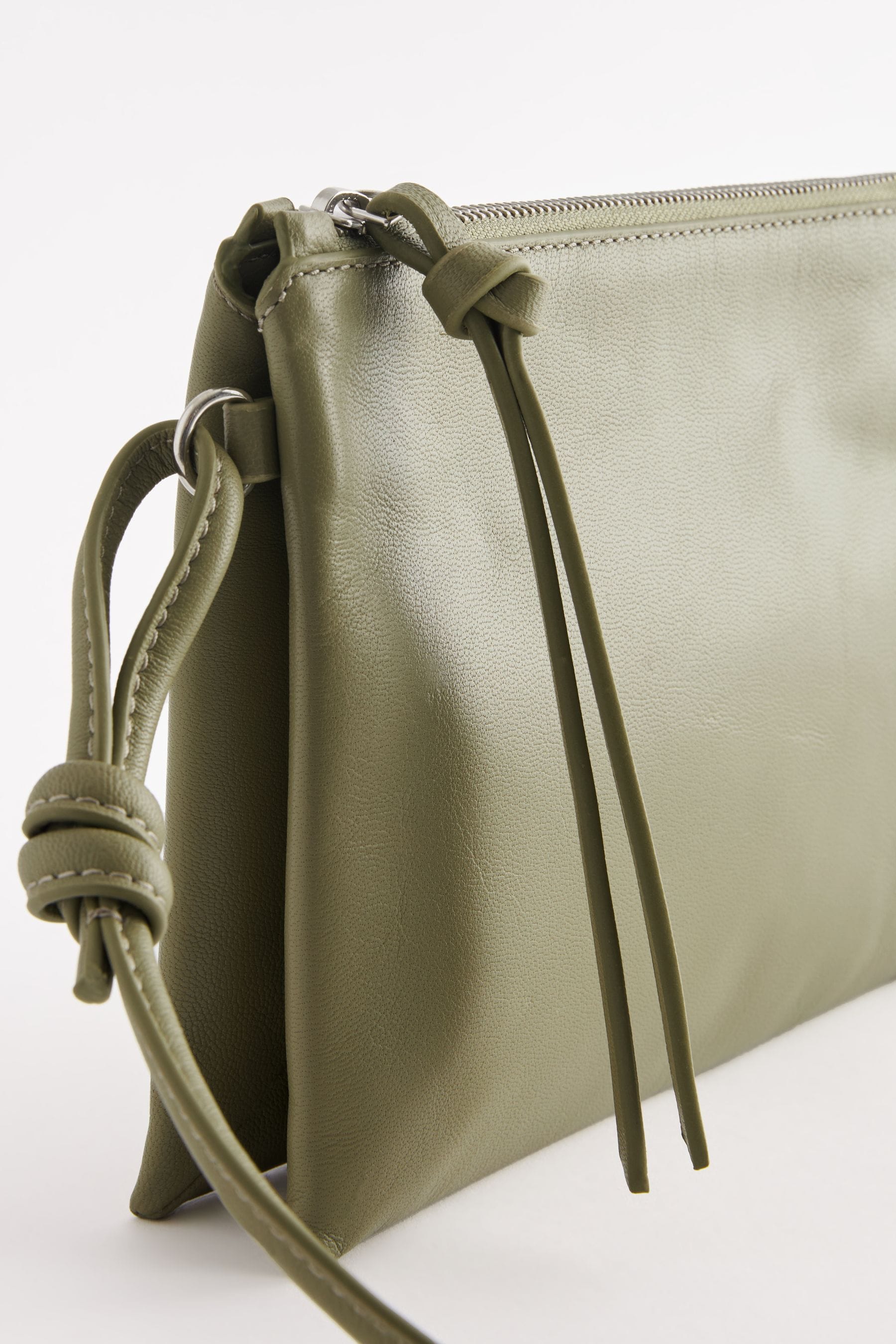 Green leather crossbody bag sale