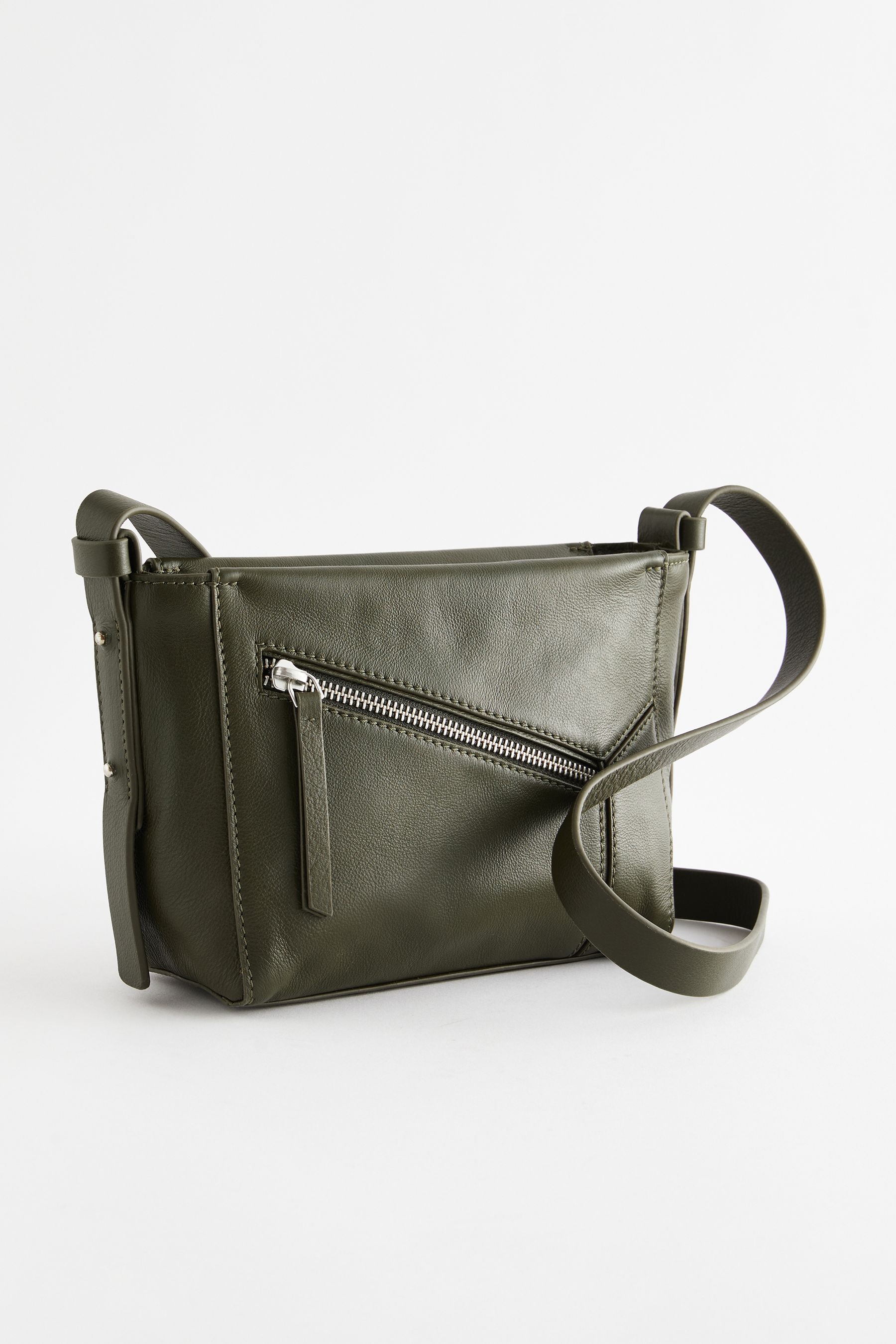 Buy Khaki Green Leather Cross Body Bag from Next Luxembourg