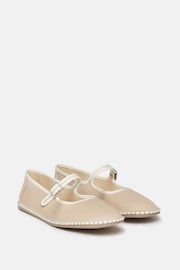 Joules Maddison Neutral Canvas Mary Jane Shoes - Image 2 of 6