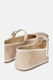 Joules Maddison Neutral Canvas Mary Jane Shoes - Image 4 of 6