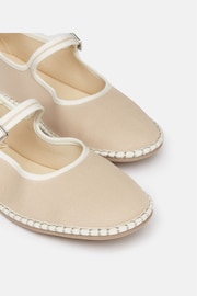 Joules Maddison Neutral Canvas Mary Jane Shoes - Image 5 of 6