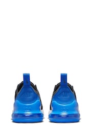 Nike Black/Blue Air Max 270 Junior Trainers - Image 5 of 10