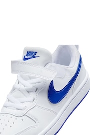 Nike White/Blue Junior Court Borough Low Recraft Trainers - Image 11 of 12